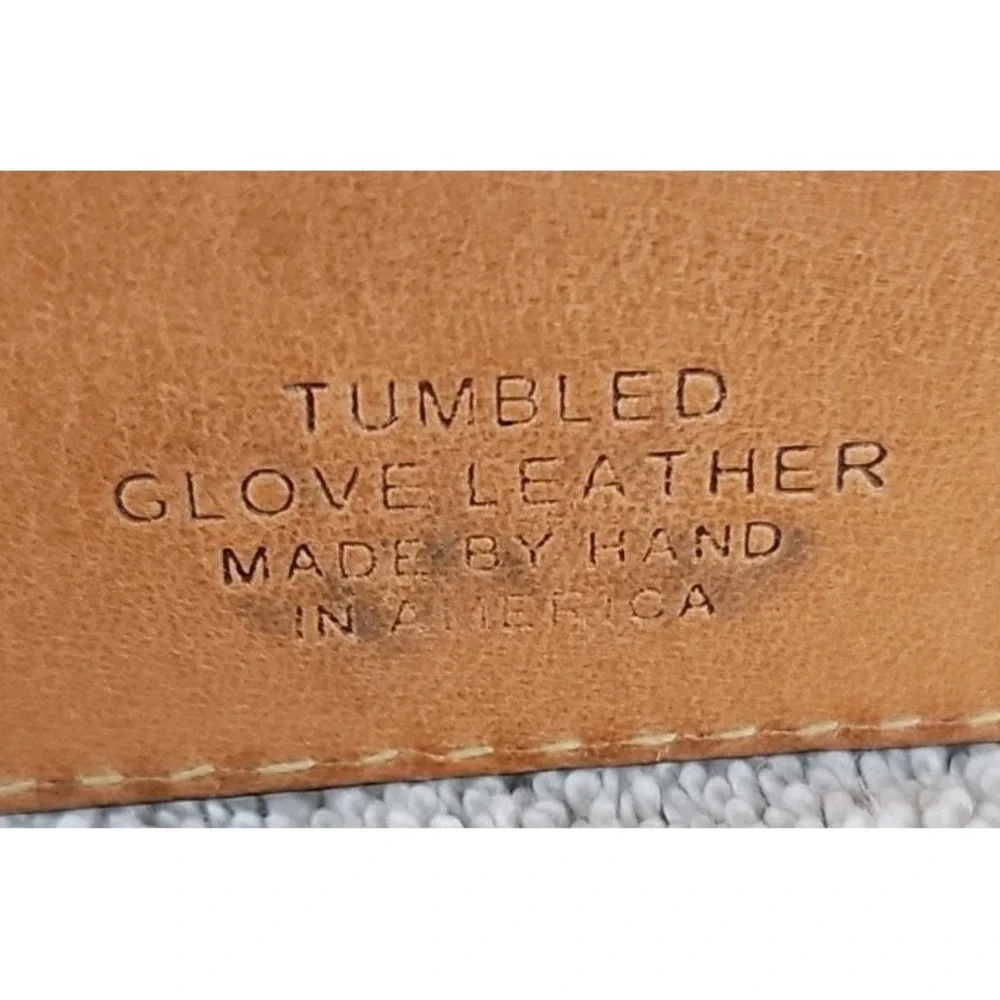 Martin Dingman Tumbled Glove‎ Leather Belt 42 Brown Handmade In The USA Nice!!!